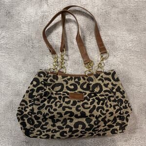 Brown Leopard Print Shoulder Bag